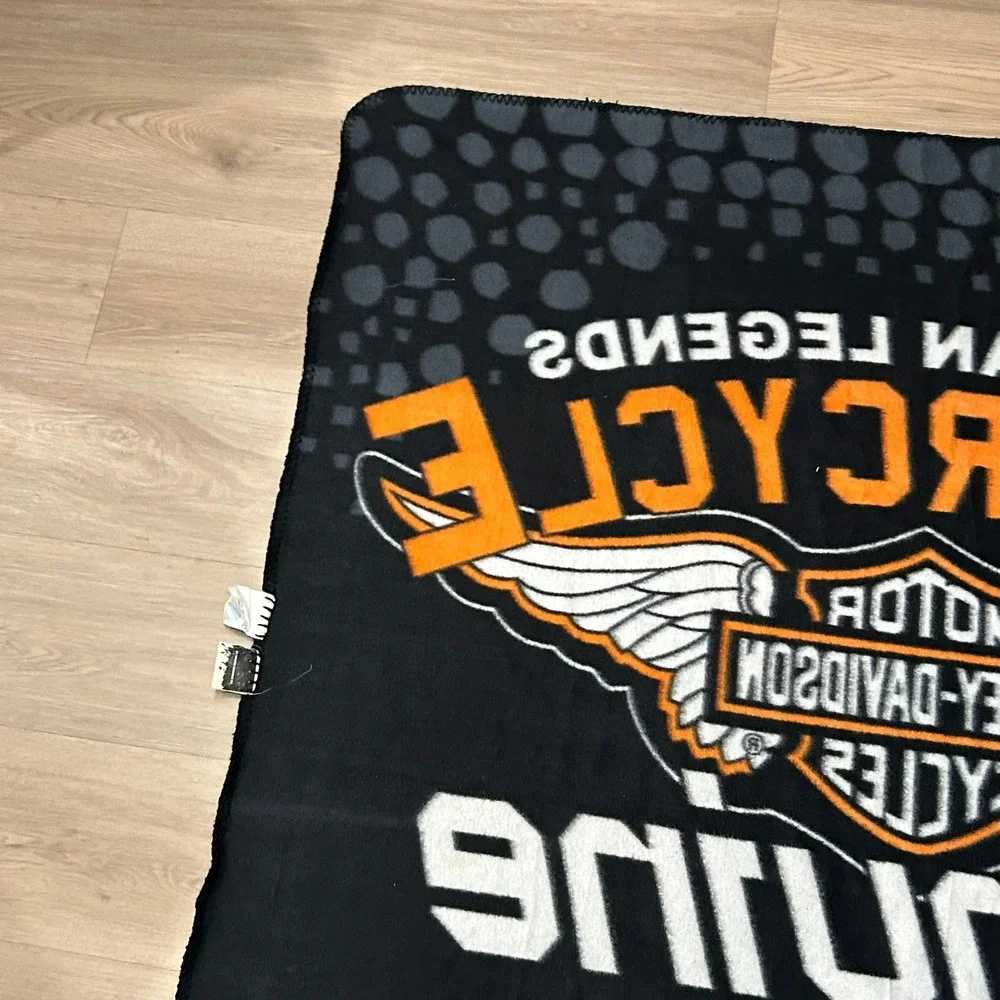 Harley-Davidson American Legends‎ Fleece Blanket Genuine Milwaukee USA Black